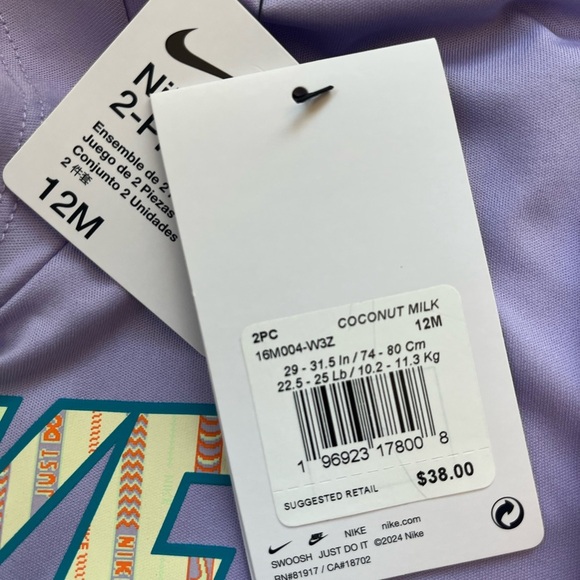 Nike Lavender and Teal 2-Piece Dri Fit Shorts Set - Picture 3 of 3